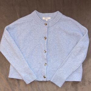 Heather Blue Cardigan Sweater Tank Set